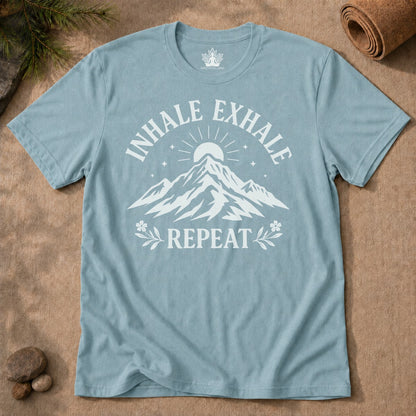 Inhale Exhale Repeat Mountain Men Tee