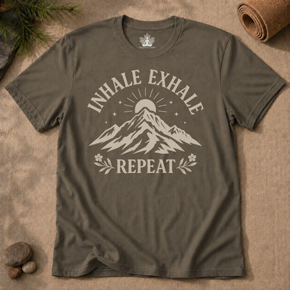 Inhale Exhale Repeat Mountain Men Tee
