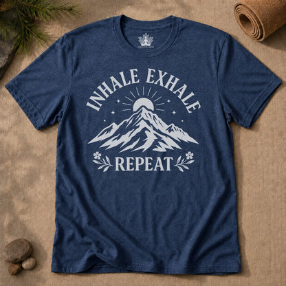 Inhale Exhale Repeat Mountain Men Tee