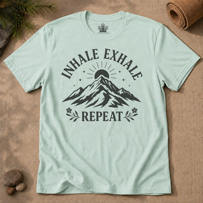 Inhale Exhale Repeat Mountain Men Tee