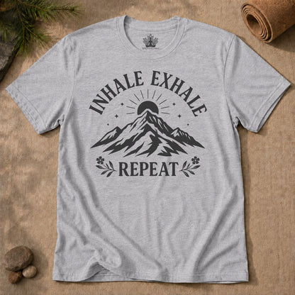 Inhale Exhale Repeat Mountain Men Tee
