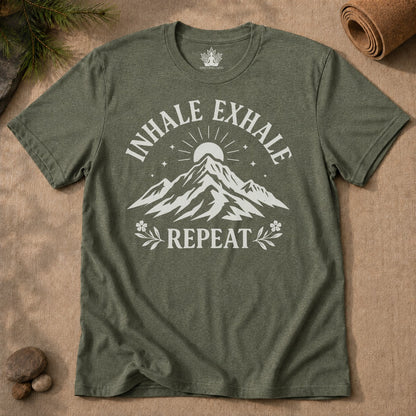 Inhale Exhale Repeat Mountain Men Tee