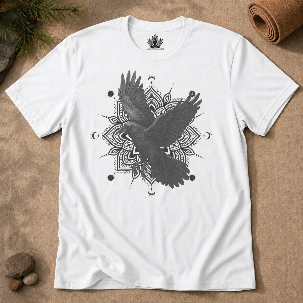 Mystic Raven Mandala Men Tee
