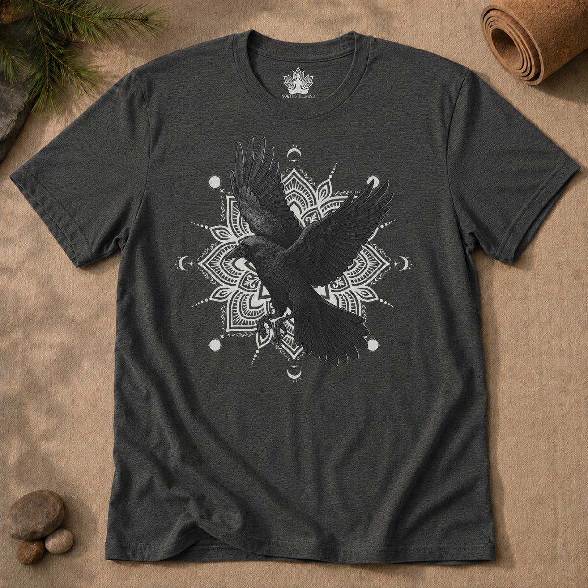 Mystic Raven Mandala Men Tee