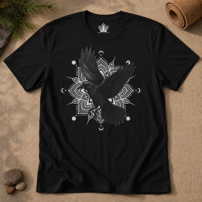 Mystic Raven Mandala Men Tee