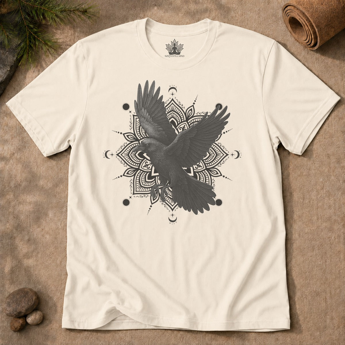 Mystic Raven Mandala Men Tee