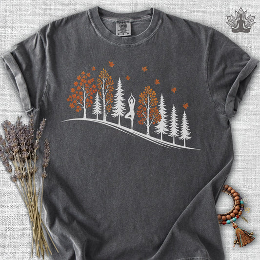 Fall Forest Tree Pose Comfort Colors® Tee