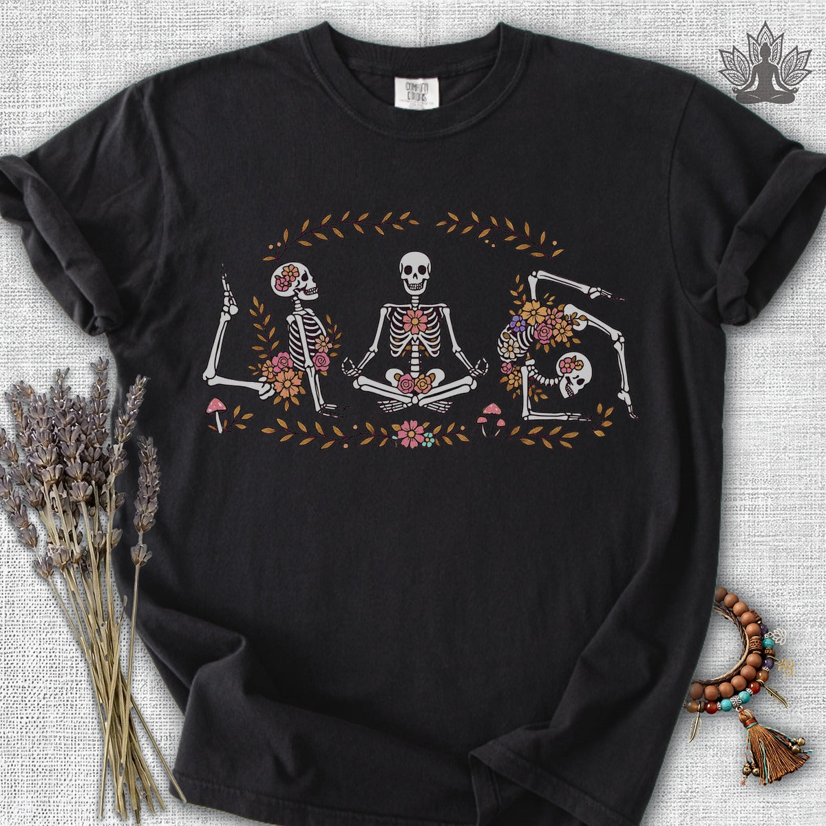 Floral Skeletons Meditation Comfort Colors® Tee