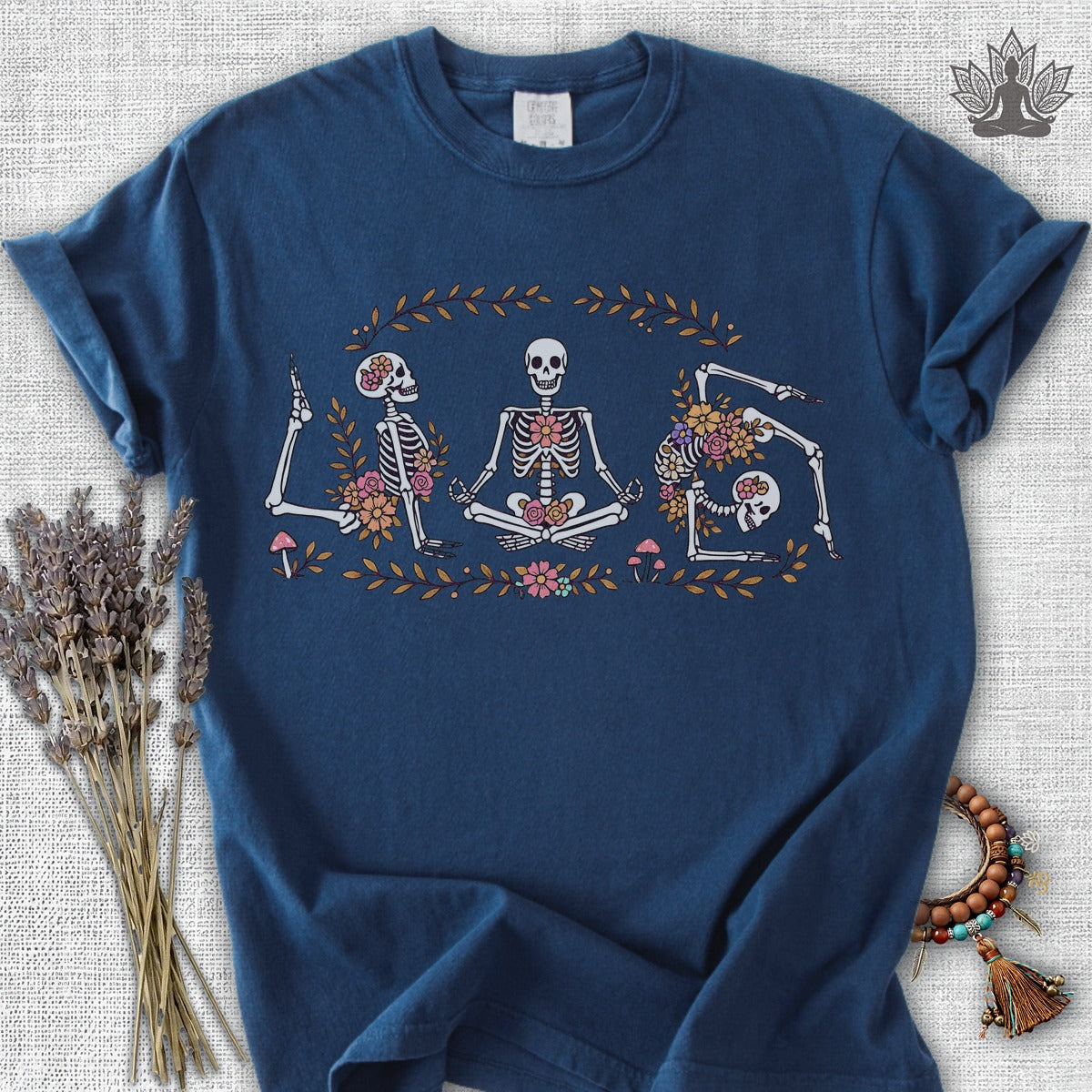 Floral Skeletons Meditation Comfort Colors® Tee
