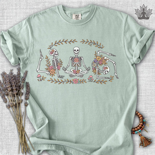Floral Skeletons Meditation Comfort Colors® Tee