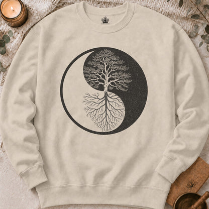 Arbre Yin Yang - Sweat-shirt à racines miroir