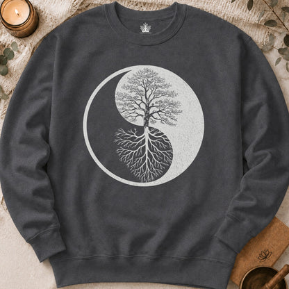 Arbre Yin Yang - Sweat-shirt à racines miroir