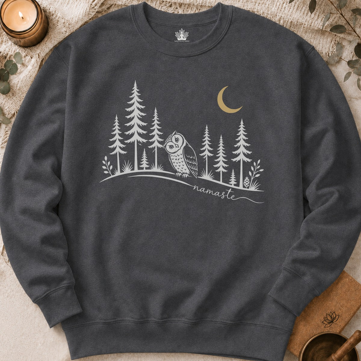 Namaste Forest Owl Sweatshirt