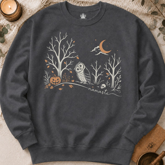 Namaste Forest Owl Halloween Edition Sweatshirt