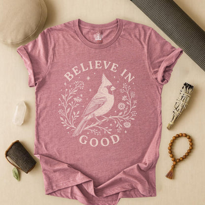 Believe In Good Cardinal Bird Tee