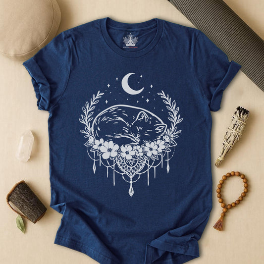Sleeping Cat Under the Moon Tee
