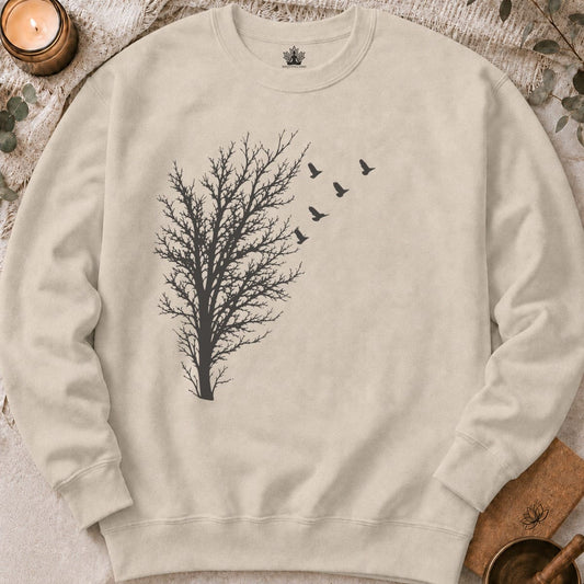 Printify Sweatshirt Where the Crows Take Flight Sweatshirt Where the Crows Take Flight Sweatshirt