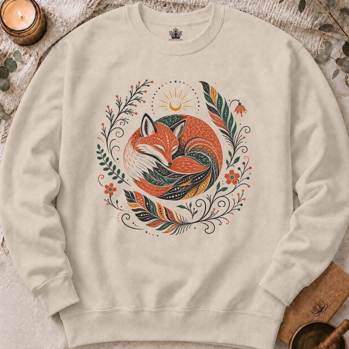 Boho Fox & Feathers Sweatshirt