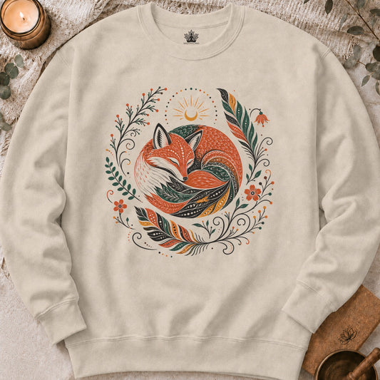 Boho Fox & Feathers Sweatshirt