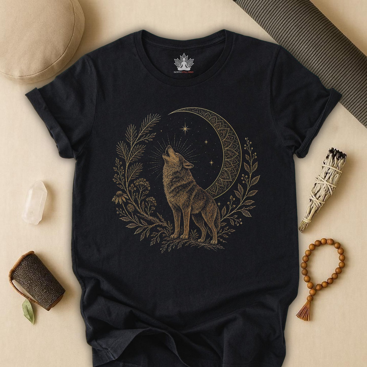 Wolf Song Mandala Moon Tee