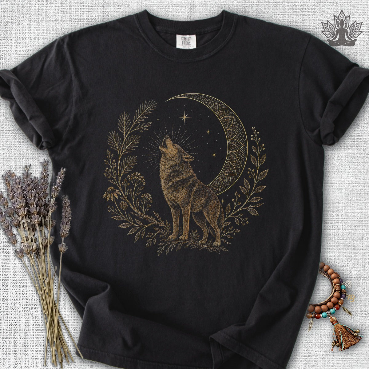 Wolf Song Mandala Moon Comfort Colors® Tee
