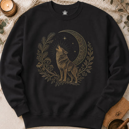 Wolf Song Mandala Moon Sweatshirt