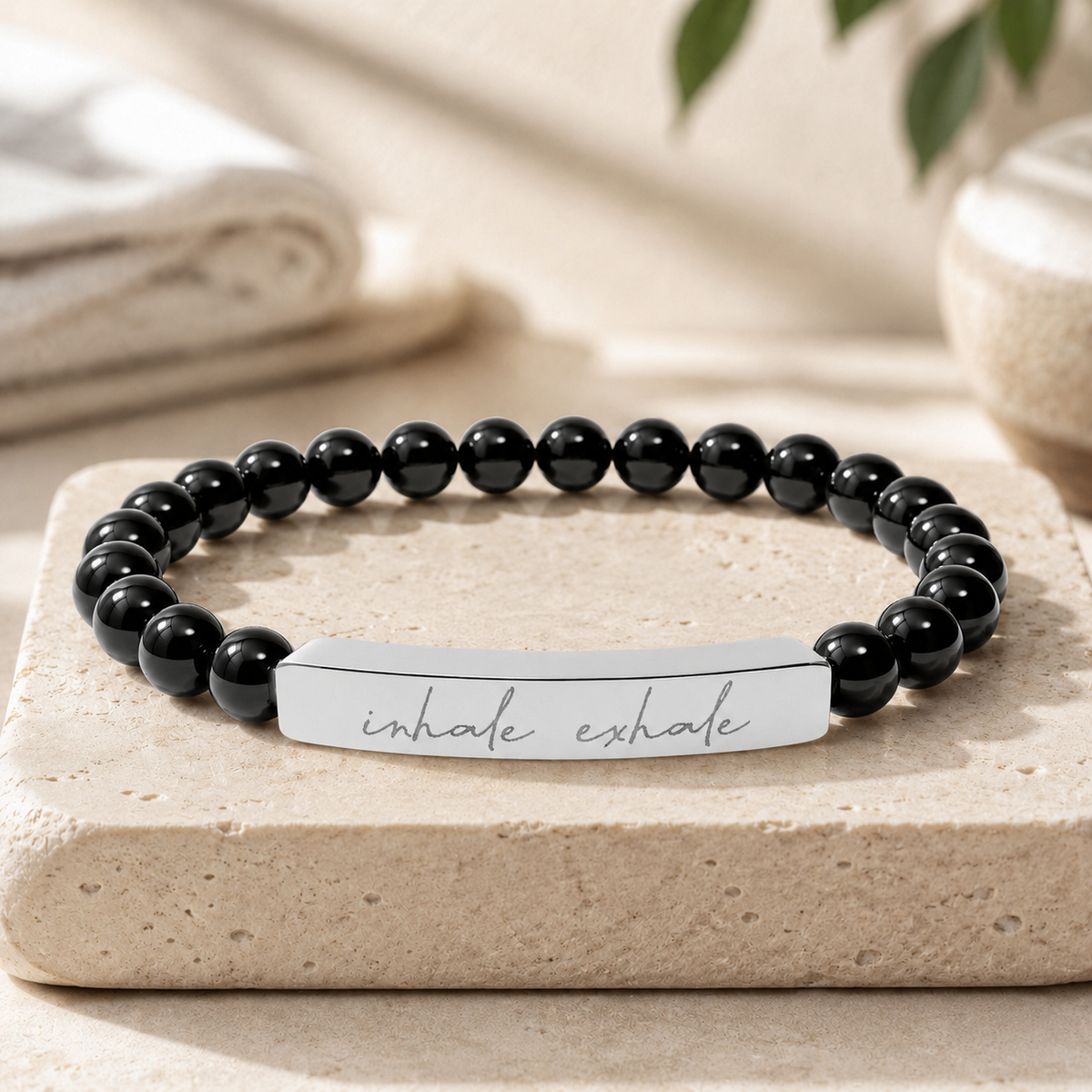 Inhale Exhale - Natural Energy Stone Bead Bracelet
