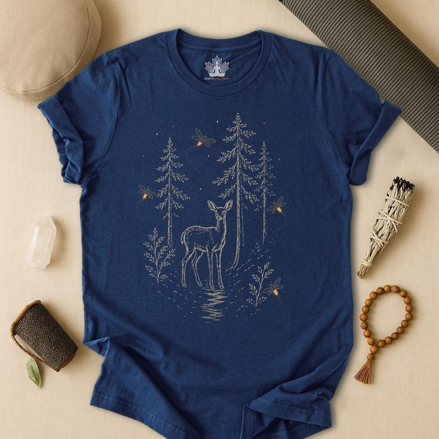 The Quiet Path Doe & Fireflies Tee