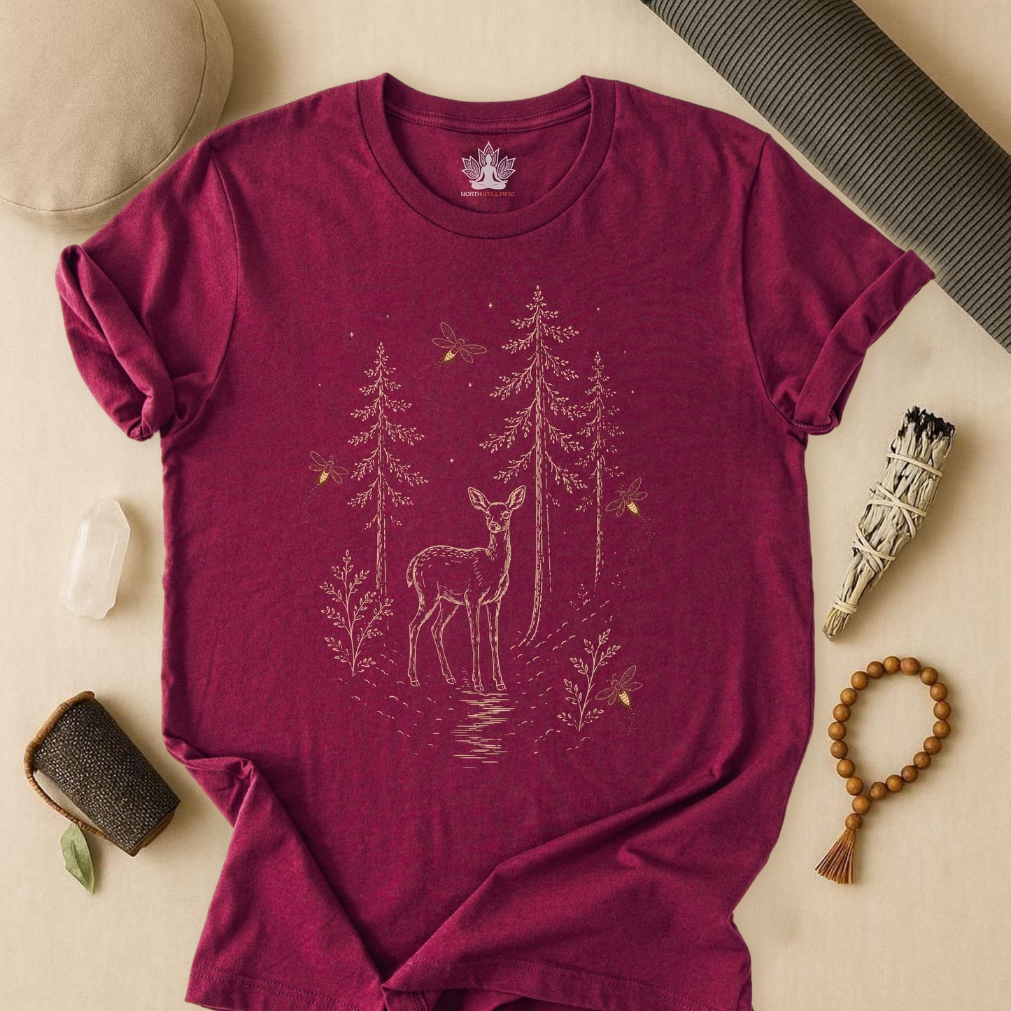 The Quiet Path Doe & Fireflies Tee