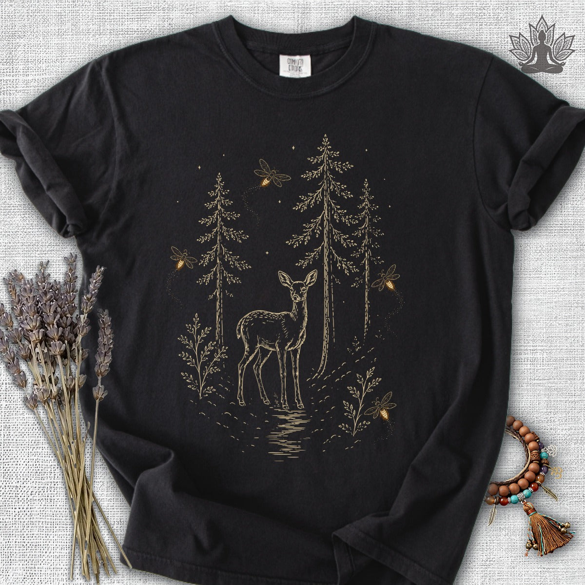 The Quiet Path Doe & Fireflies Comfort Colors® Tee