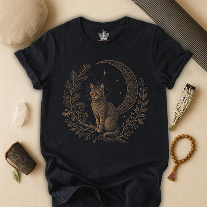 Cat Mandala Moon Tee