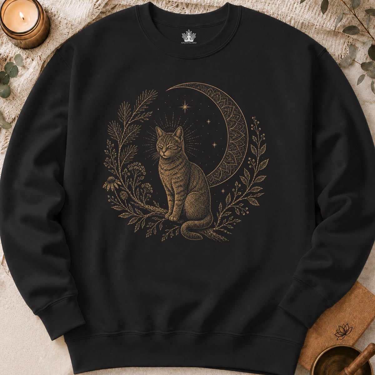 Cat Mandala Moon Sweatshirt