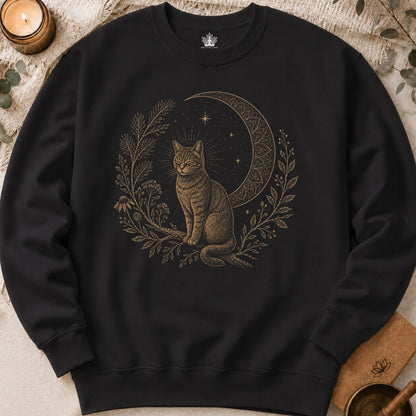 Cat Mandala Moon Sweatshirt