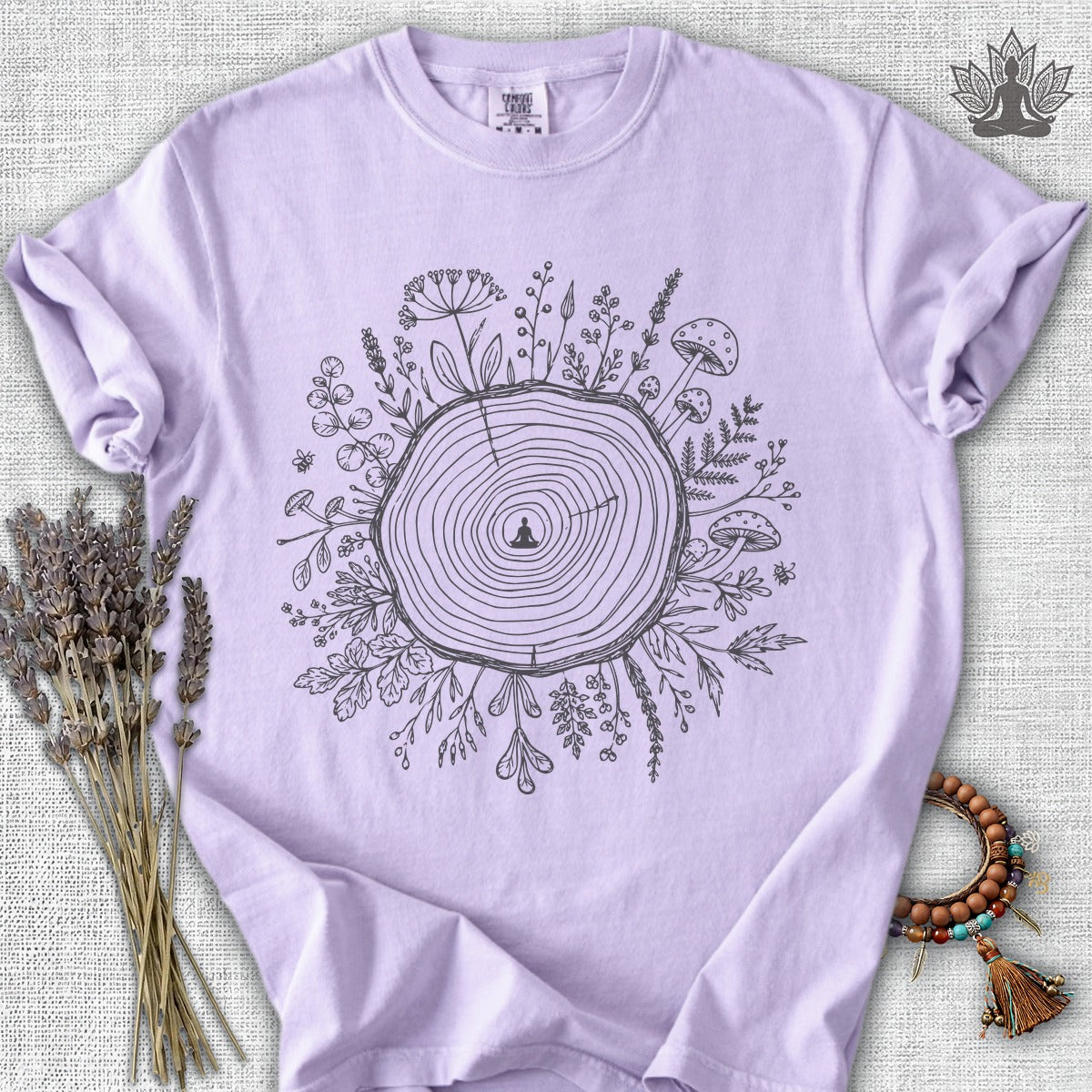 The Quiet Center Botanical Comfort Colors® Tee