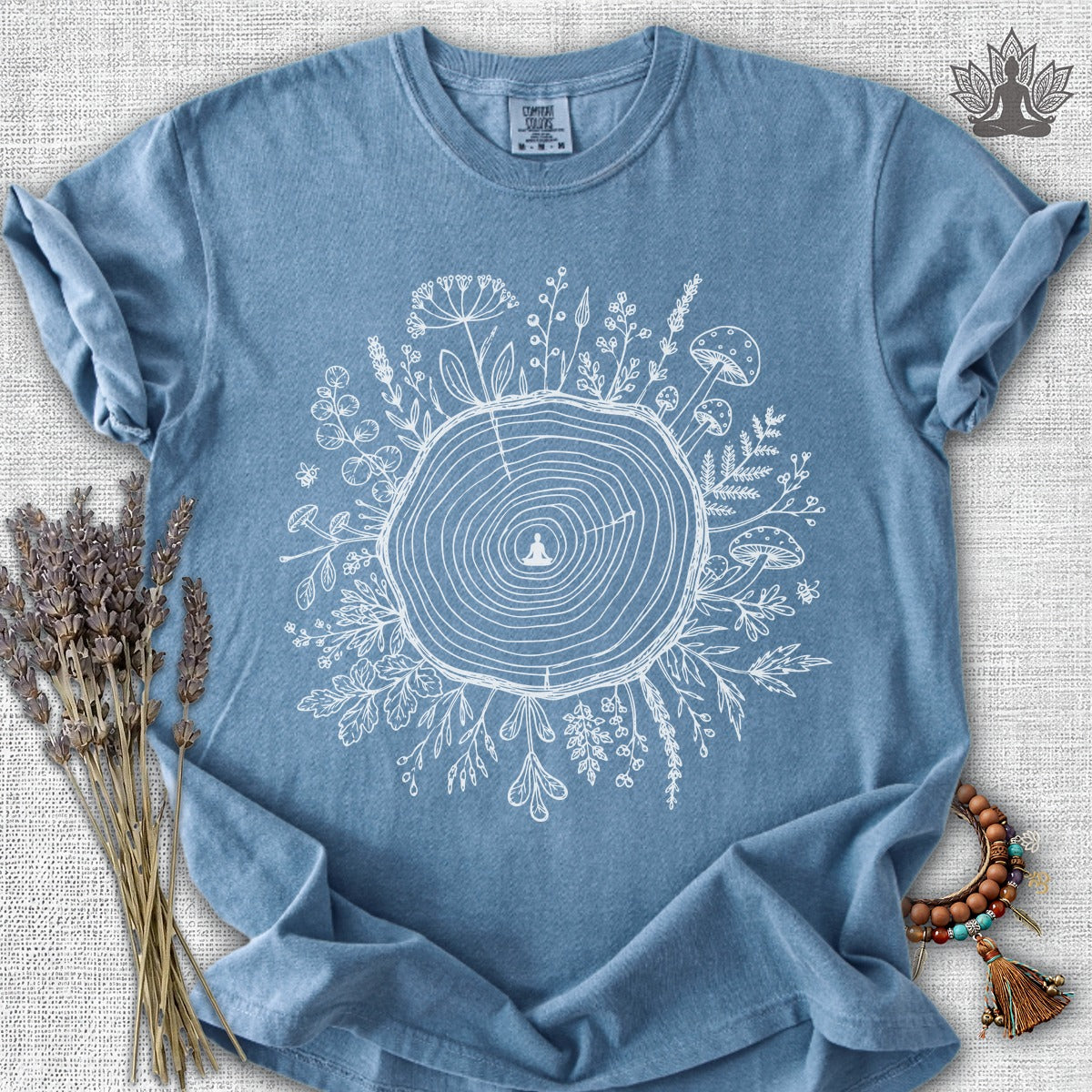 The Quiet Center Botanical Comfort Colors® Tee