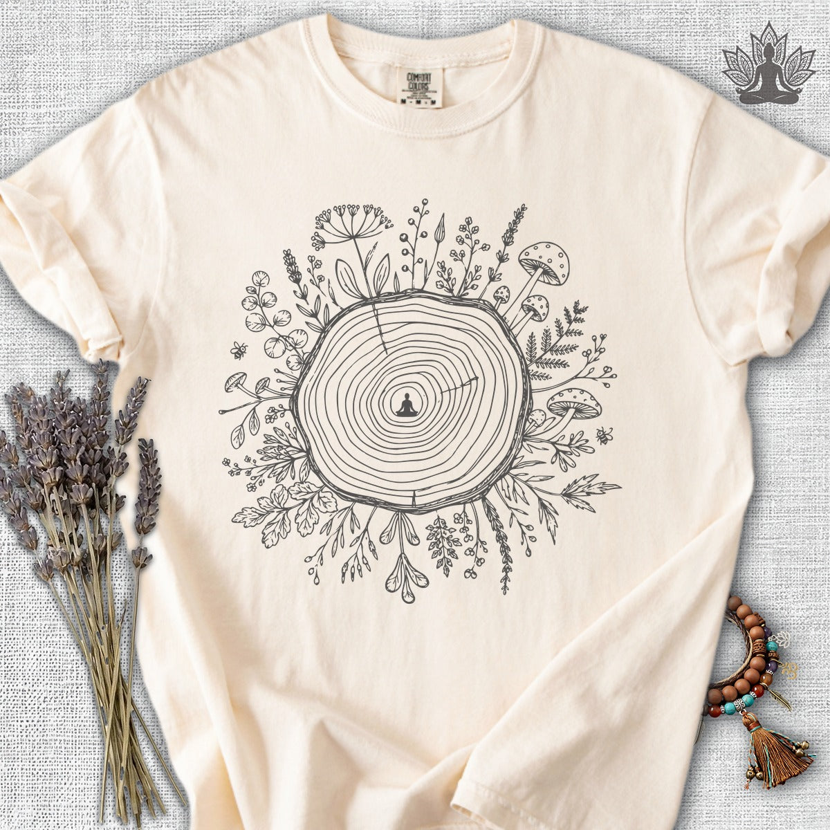 The Quiet Center Botanical Comfort Colors® Tee