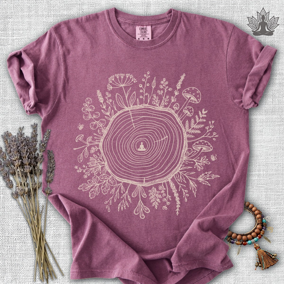 The Quiet Center Botanical Comfort Colors® Tee