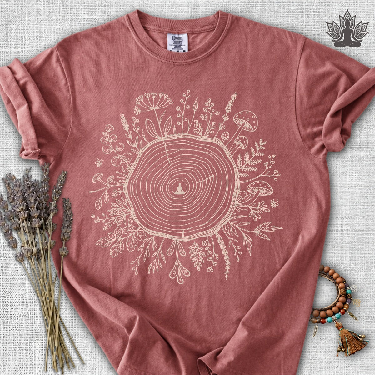 The Quiet Center Botanical Comfort Colors® Tee