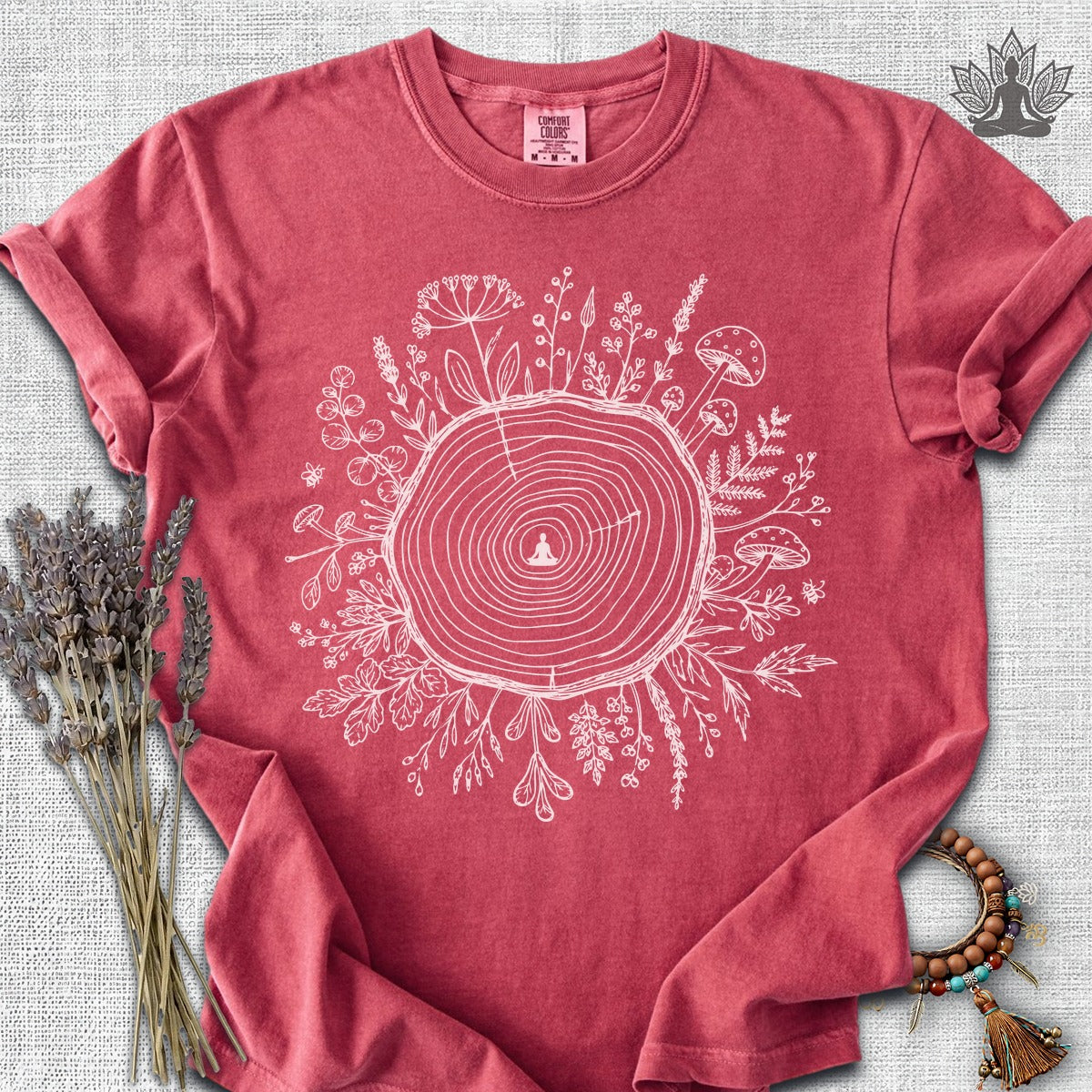 The Quiet Center Botanical Comfort Colors® Tee