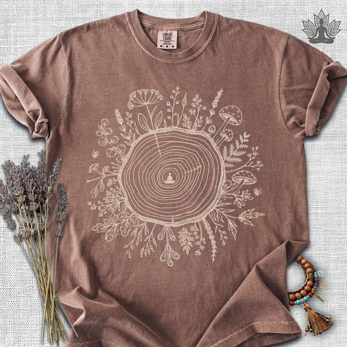 The Quiet Center Botanical Comfort Colors® Tee