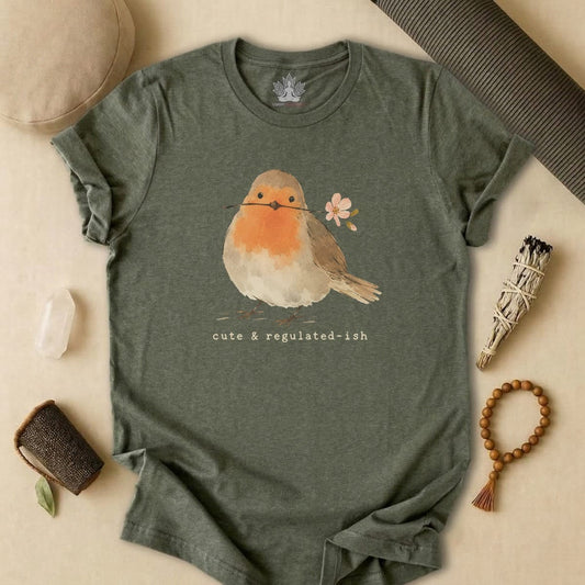 Printify T-Shirt Cute & Regulated-ish Robin Tee Cute & Regulated-ish Robin Tee