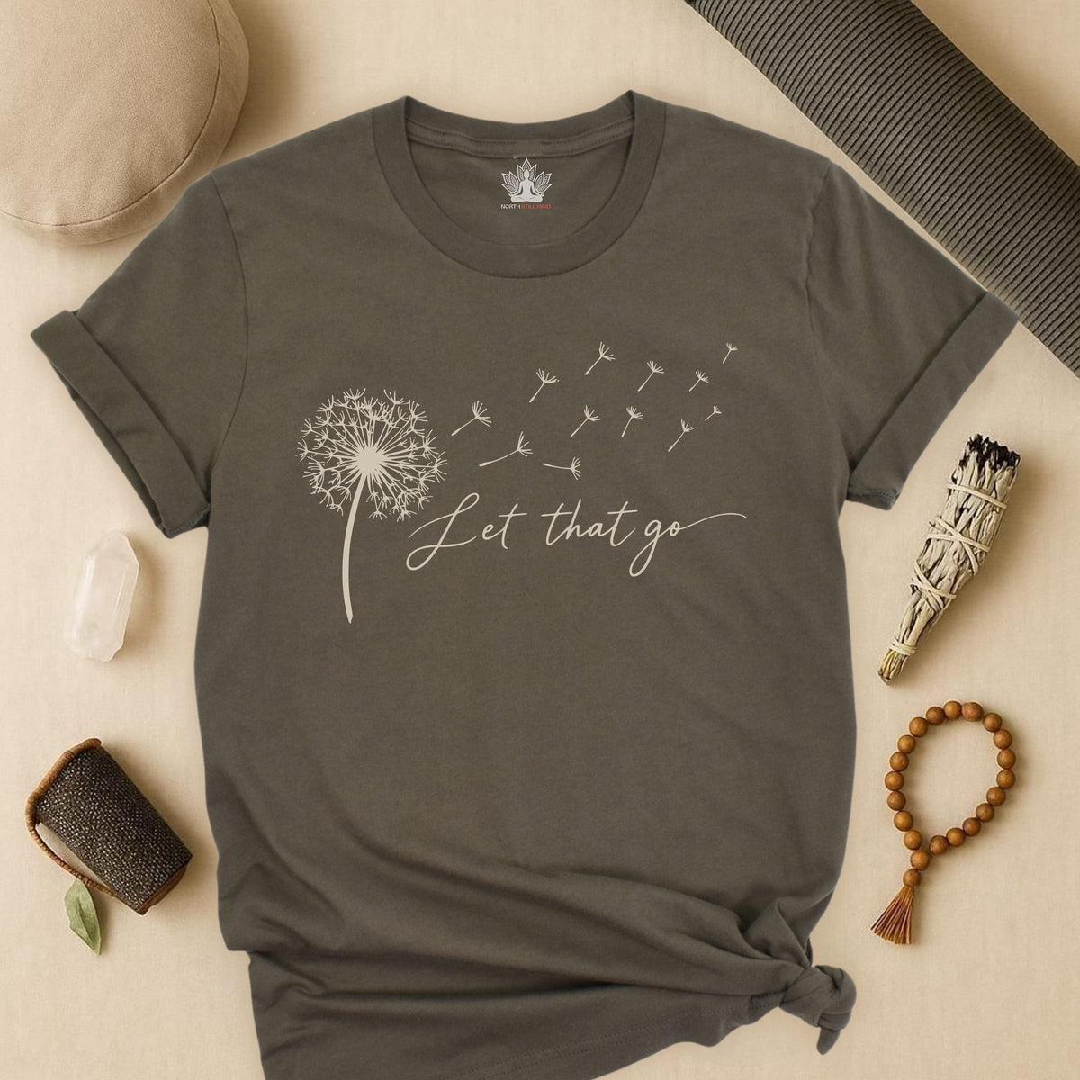 Printify T-Shirt Let That Go Dandelion Tee Let That Go Dandelion Tee