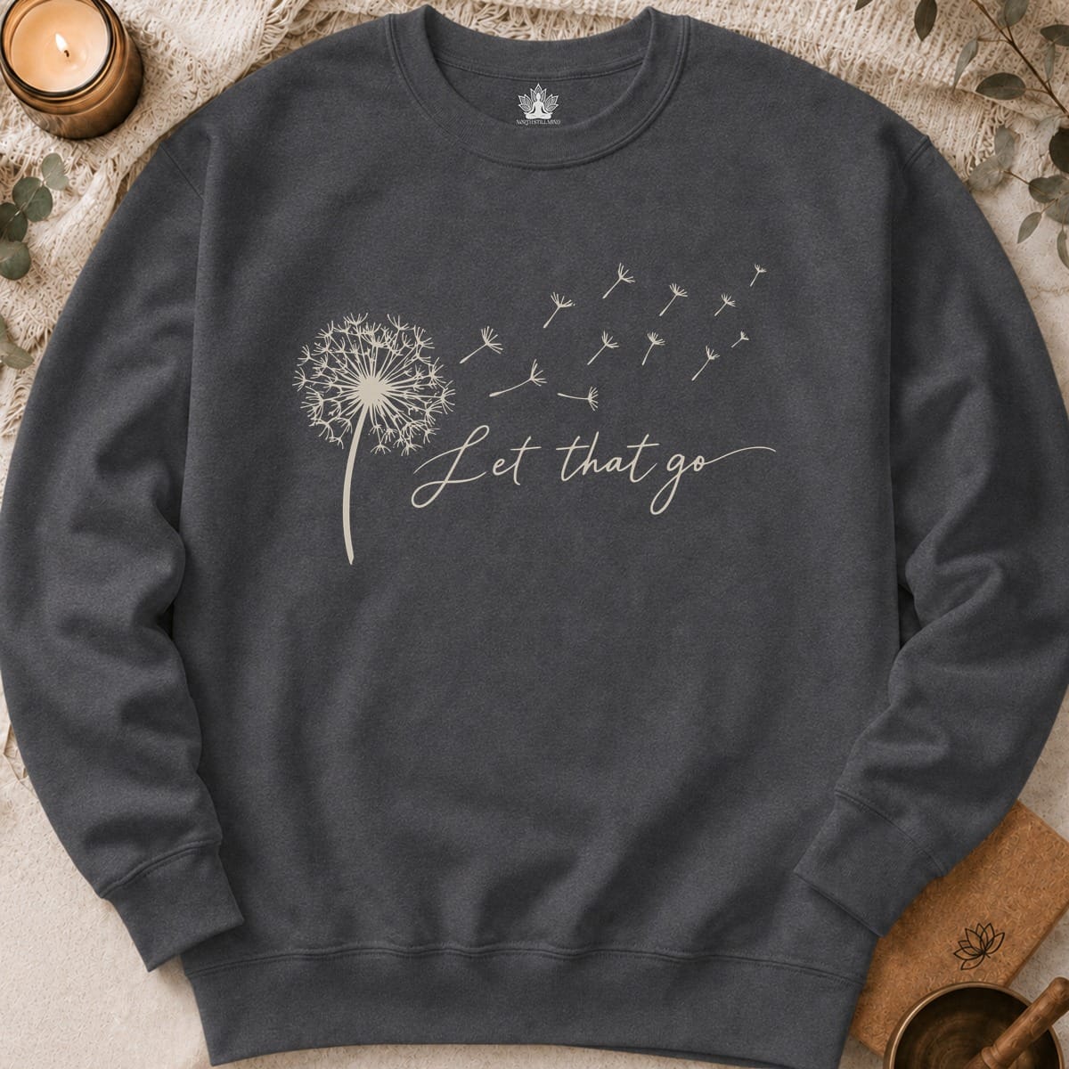 Printify Sweatshirt Let That Go Dandelion Sweatshirt Let That Go Dandelion Sweatshirt