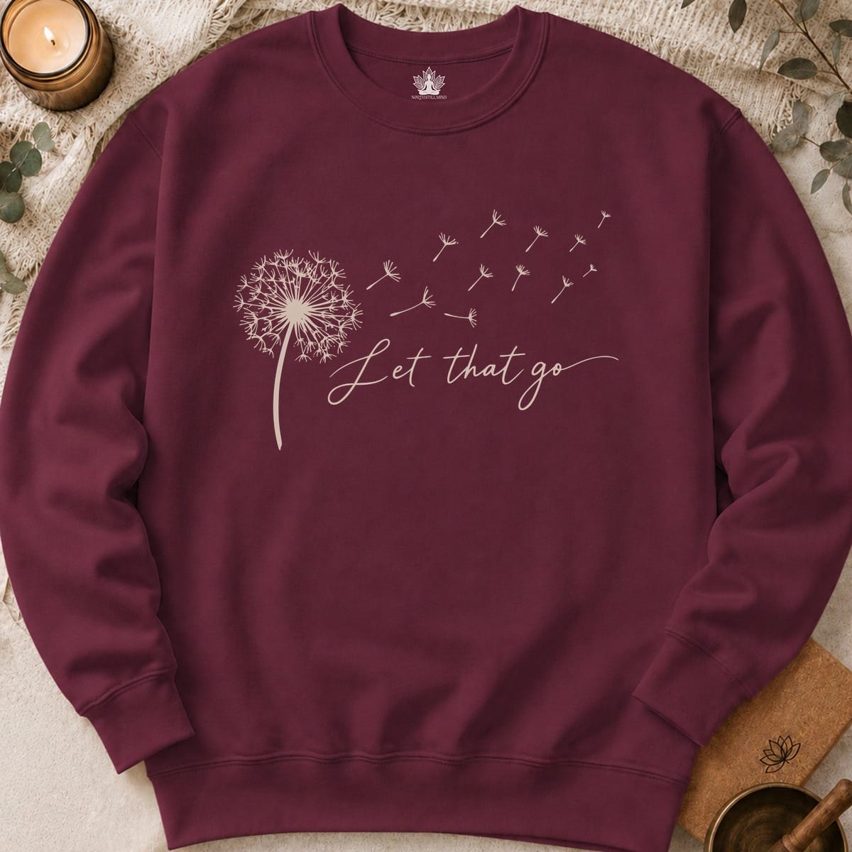Printify Sweatshirt Let That Go Dandelion Sweatshirt Let That Go Dandelion Sweatshirt