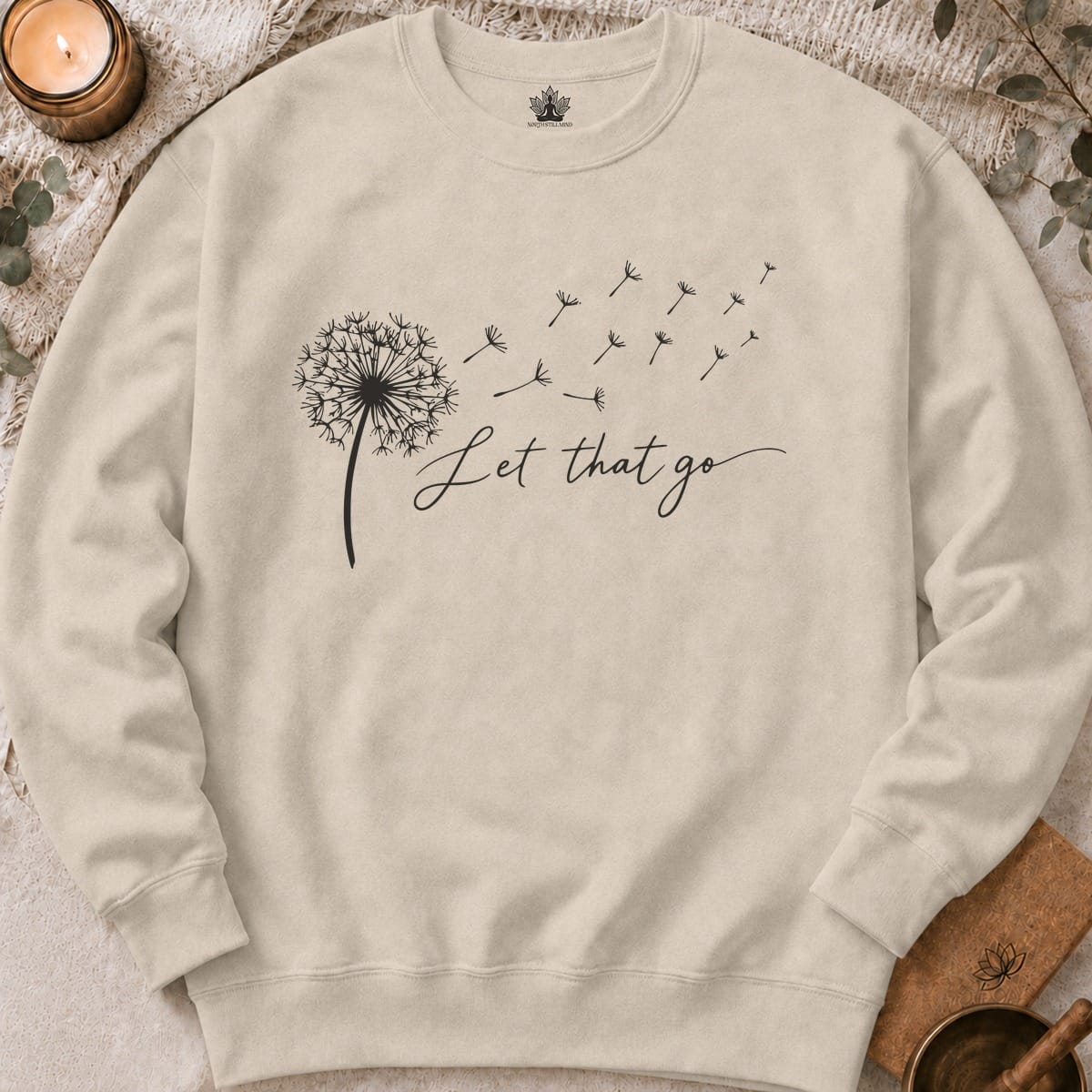 Printify Sweatshirt Let That Go Dandelion Sweatshirt Let That Go Dandelion Sweatshirt