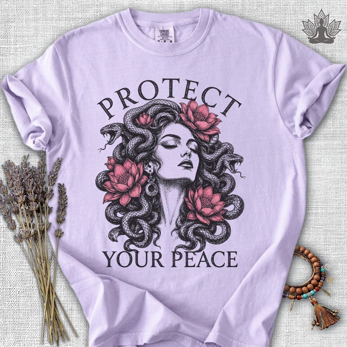 Printify T-Shirt Protect Your Peace Medusa Comfort Colors® Tee Protect Your Peace Medusa Comfort Colors® Tee