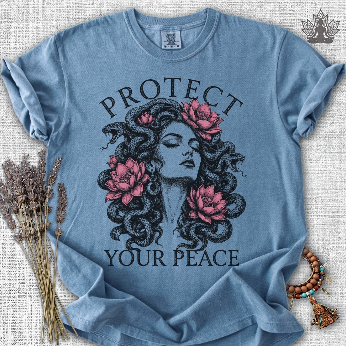 Printify T-Shirt Protect Your Peace Medusa Comfort Colors® Tee Protect Your Peace Medusa Comfort Colors® Tee