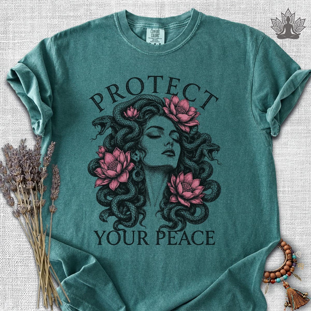 Printify T-Shirt Protect Your Peace Medusa Comfort Colors® Tee Protect Your Peace Medusa Comfort Colors® Tee