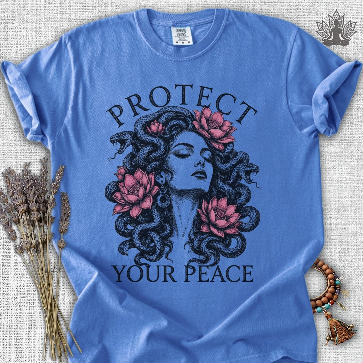 Printify T-Shirt Protect Your Peace Medusa Comfort Colors® Tee Protect Your Peace Medusa Comfort Colors® Tee