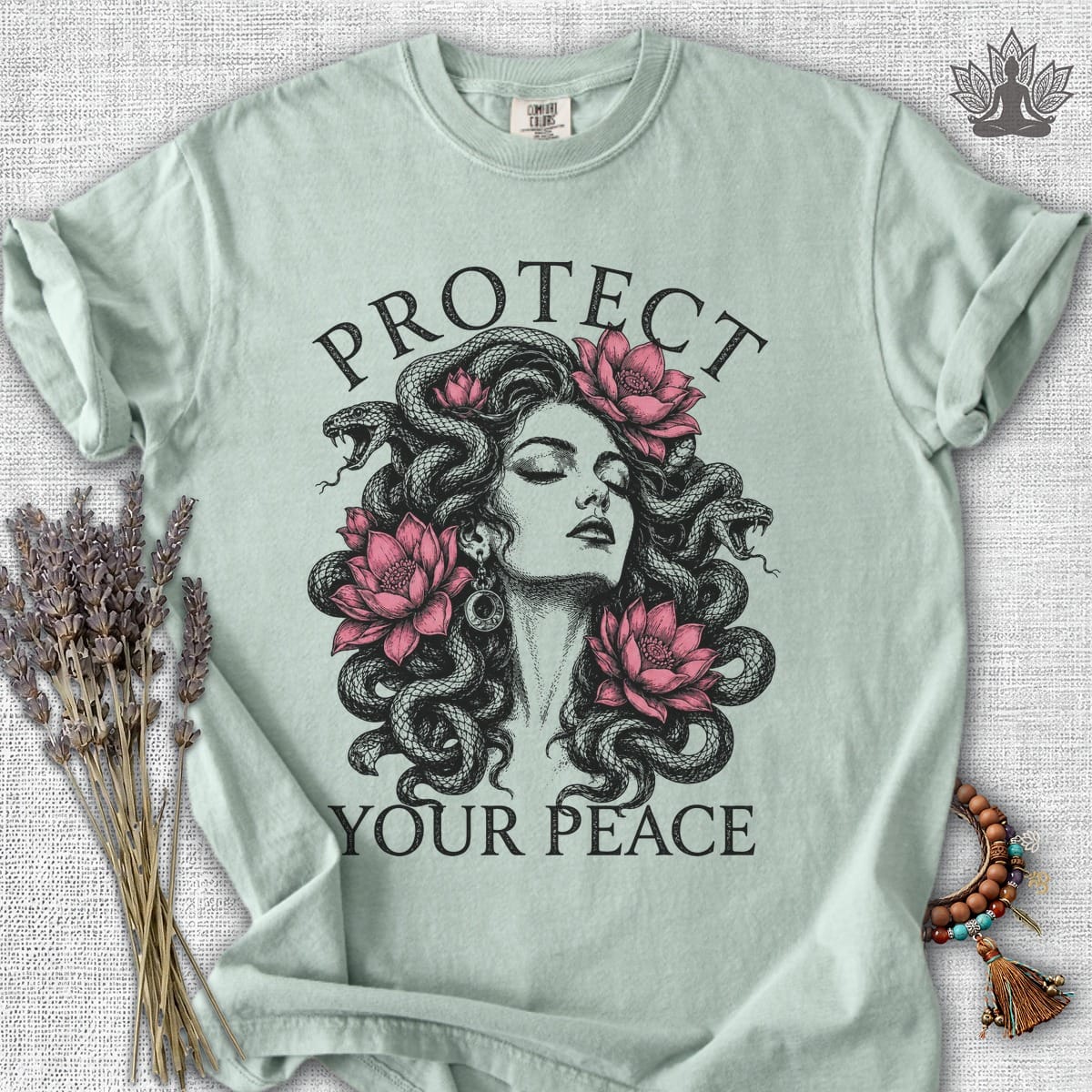 Printify T-Shirt Protect Your Peace Medusa Comfort Colors® Tee Protect Your Peace Medusa Comfort Colors® Tee